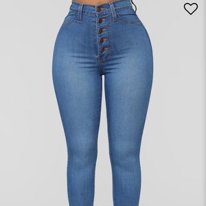 BNWT Fashion Nova Classic Button Up Skinny Jeans 9